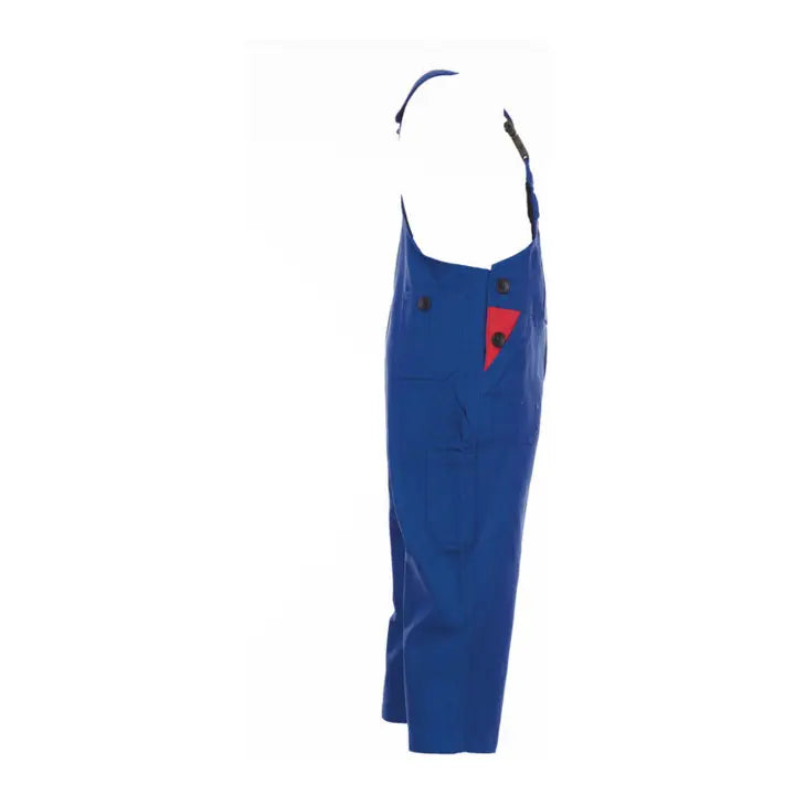 B-Ware Planam Kinderlatzhose Kinderhose Latzhose Baumwolle Kornblau Mittelrot 110/116 - 4030913164106