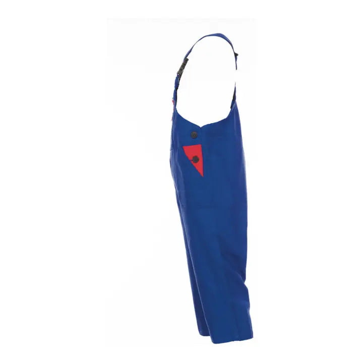 B-Ware Planam Kinder Latzhose Arbeitshose Overall Kornblau/Rot Baumwolle Größe 134/140 - 4030913164342
