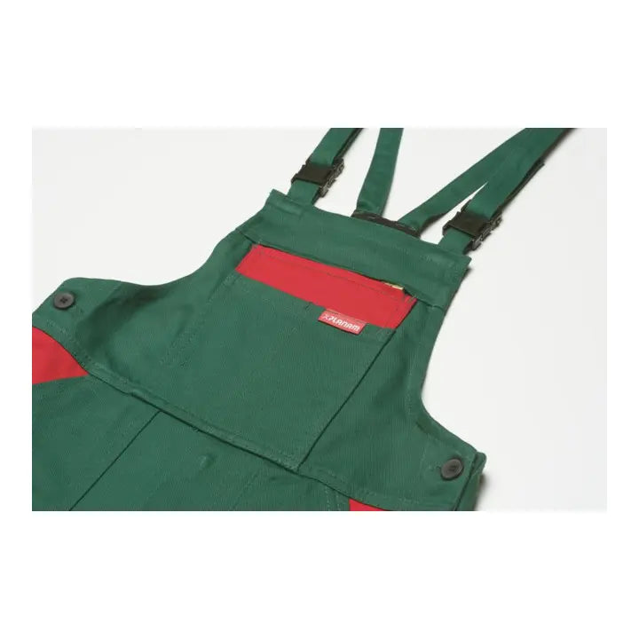 B-Ware Planam Kinder Latzhose Arbeitshose Overall Kornblau/Rot Baumwolle Größe 134/140 - 4030913164342