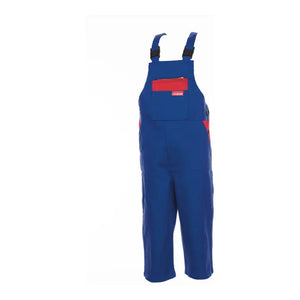 B-Ware Planam Kinder Latzhose Arbeitshose Overall Kornblau/Rot Baumwolle Größe 134/140