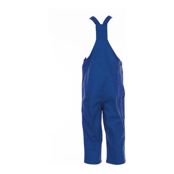B-Ware Planam Kinder Latzhose Arbeitshose Overall Kornblau/Rot Baumwolle Größe 134/140 - 4030913164342