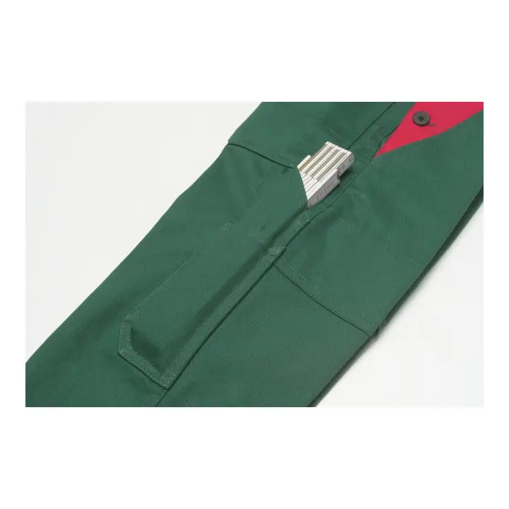 B-Ware Planam Kinder Latzhose Arbeitshose Overall Kornblau/Rot Baumwolle Größe 134/140 - 4030913164342