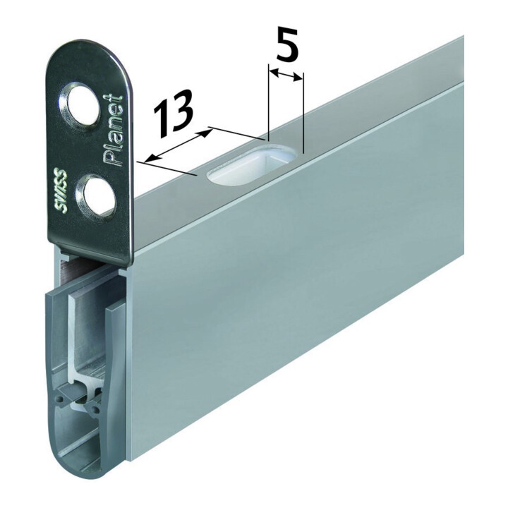 B-Ware Planet Assa Abloy Türabsenkdicht Dichtung Türdichtung Hs 960mm Aluminium 2 Stück - 7612231002482