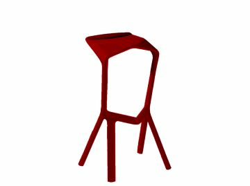 B-Ware Plank Miura Stool Sitzhocker Hocker Sitz Hocker Stuhl Sitz Gartenhocker Weinrot  - 4250298760469