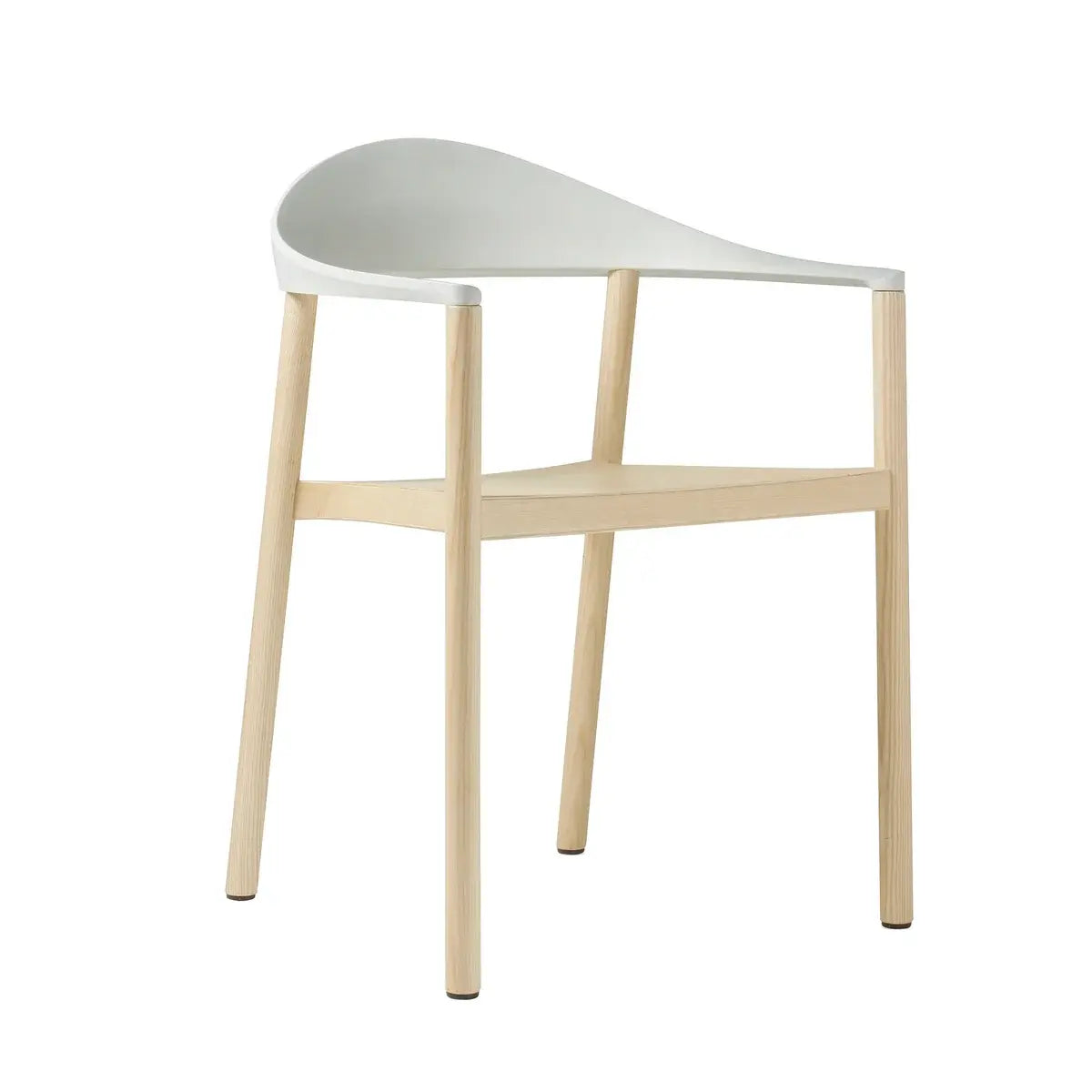 B-Ware Plank Armlehnstuhl Sitzmöbel Stuhl Esche Natur Weiß - 4250298714684