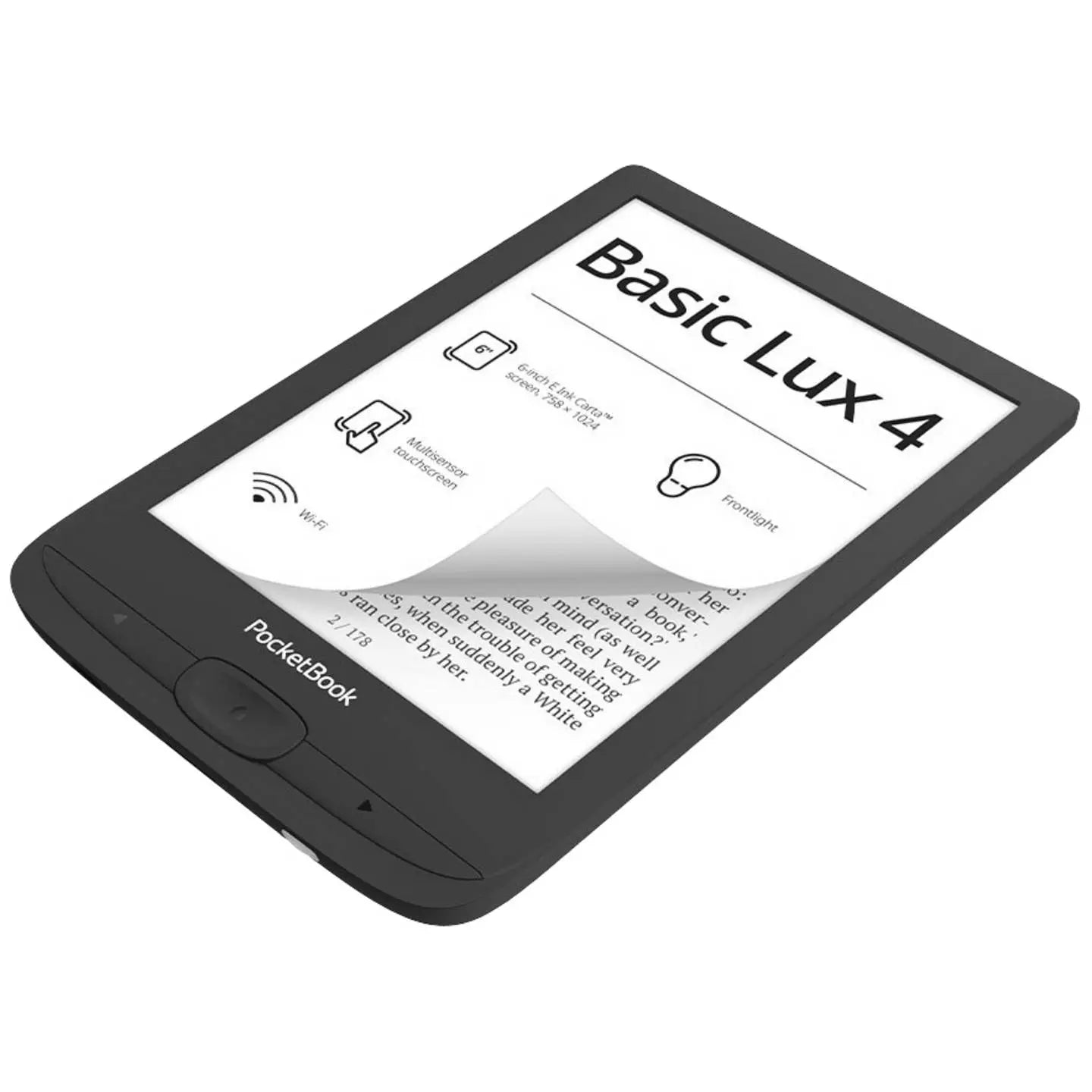 B-Ware Pocket Book E Book Reader E Book Lesegerät Schwarz Basic Lux 4 Touchscreen 6 Zoll - 4029164135300