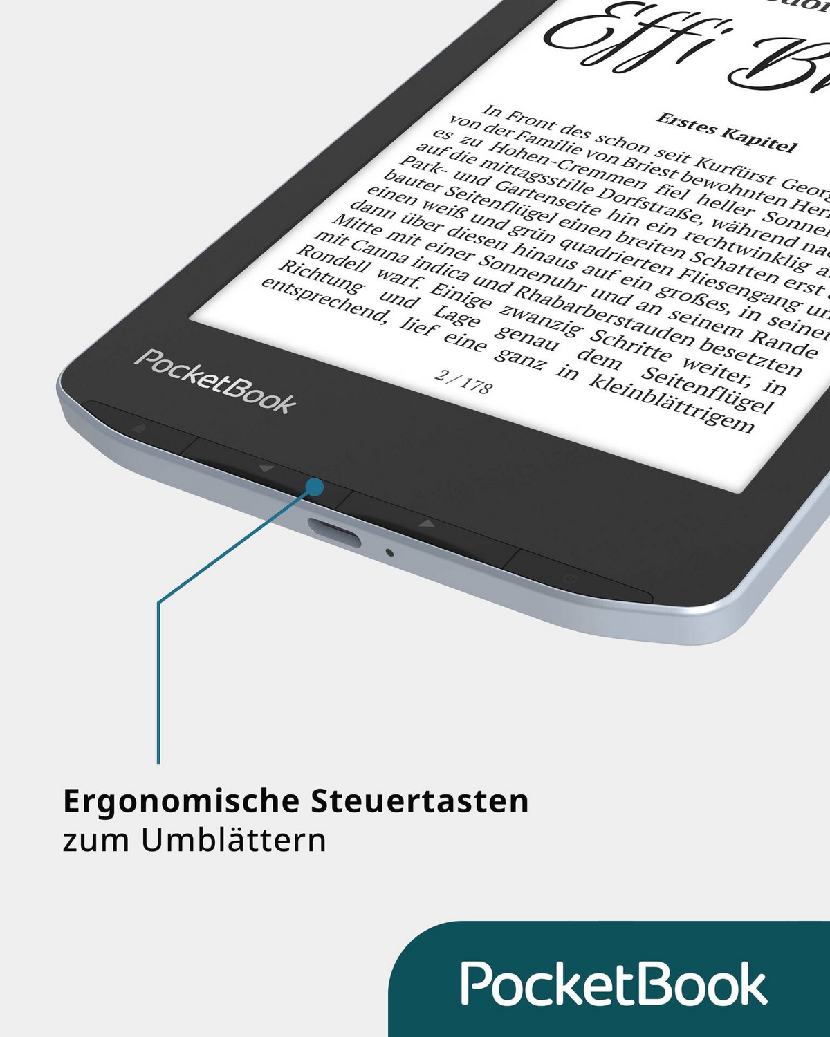 B-Ware Pocket Book Verse E Book Reader Elektronische Bücher E Book Reader 15.2 Cm 6 " Grau - 4029164135355