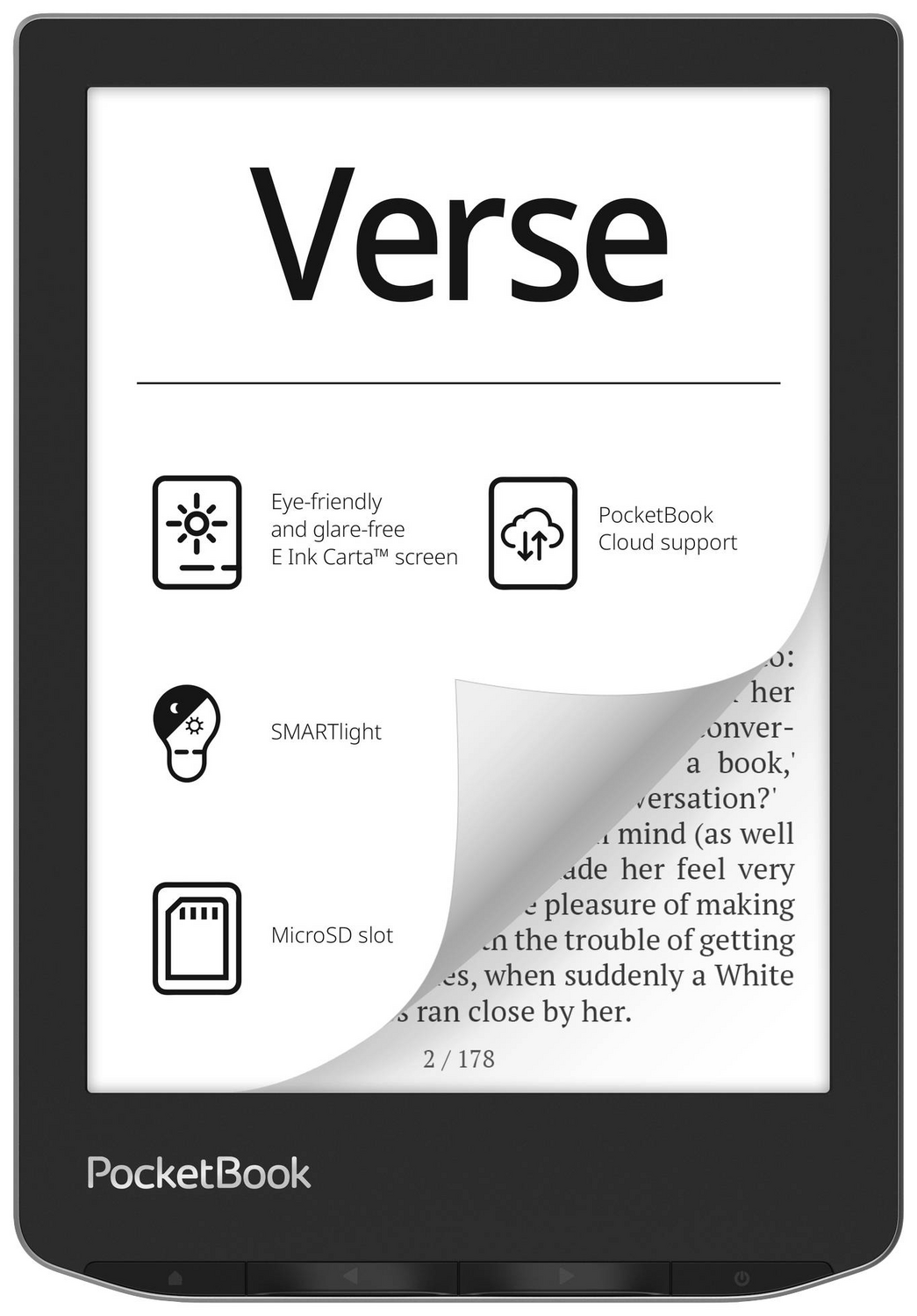 B-Ware Pocket Book Verse E Book Reader Elektronische Bücher E Book Reader 15.2 Cm 6 " Grau - 4029164135355