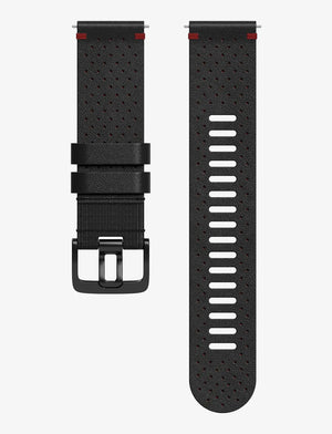 B-Ware Polar Uhrarmband Armband Lederarmband Für Sportuhr 22mm Leder Schwarz Größe M L
