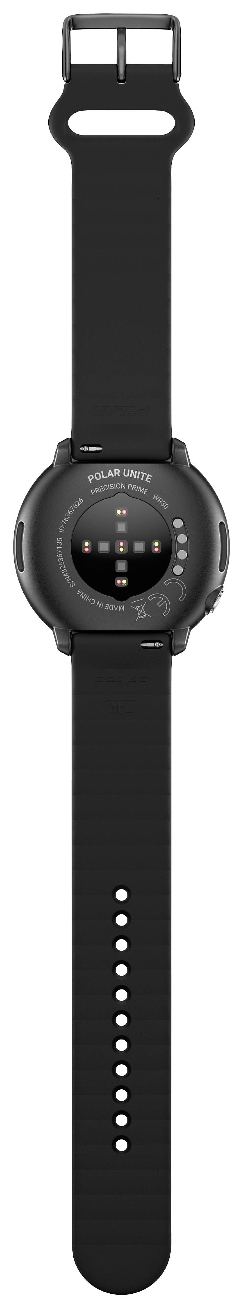 Polar Pulsuhr Fitnessuhr Unite Schwarz Silikon Sportuhr mit Sensor wasserdicht - 0725882064260