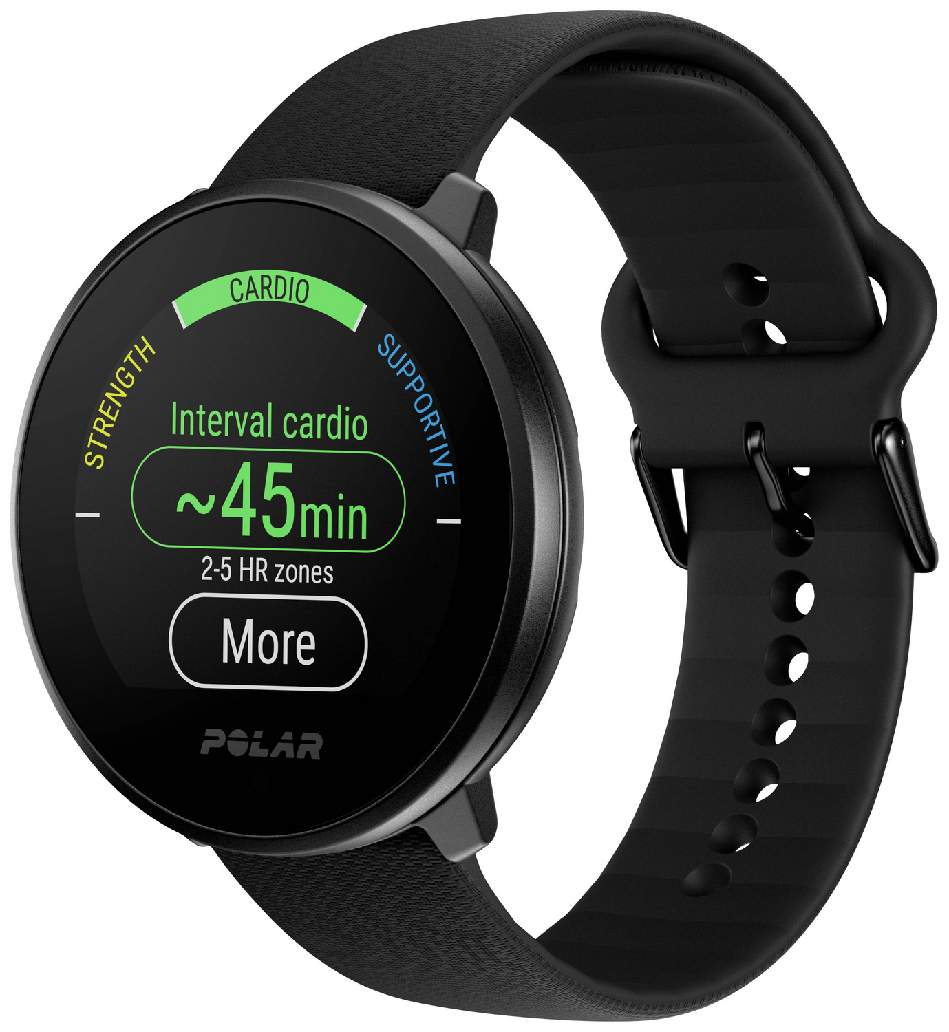 C-Ware Polar Unite Pulsuhr Fitnessuhr Smartwatch Sportuhr Uhr 43mm Schwarz Siehe Text - 725882064260
