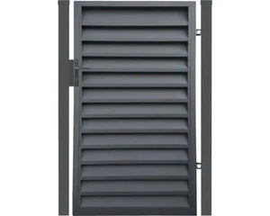B-Ware Polbram Tor Pforte Einzeltor Anschlusstor Klaudia Mit Pfosten Anthrazit 90x120cm