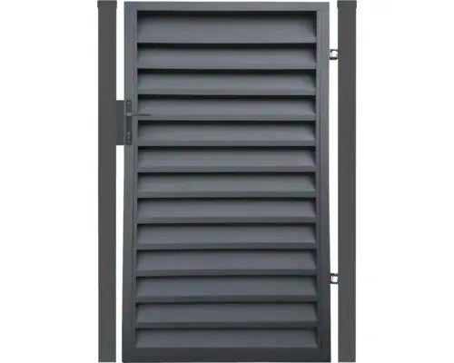 B-Ware Polbram Tor Pforte Einzeltor Anschlusstor Klaudia Mit Pfosten Anthrazit 90x120cm - 5905235208342
