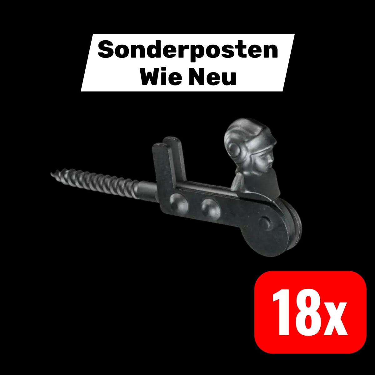 POLLMANN Fensterladen-Feststeller Halter Fensterbeschlag DIN Links-Rechts 18 ST - 4011338190628