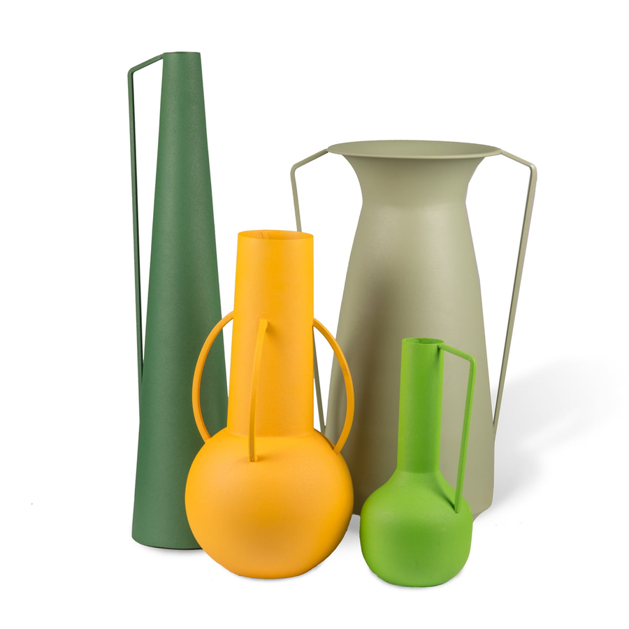 Pols Potten Vase Blumenvase Gefäß Roman Vase Mattgrün Eisen 4er Siehe Text/Foto B-Ware - 8718142059856