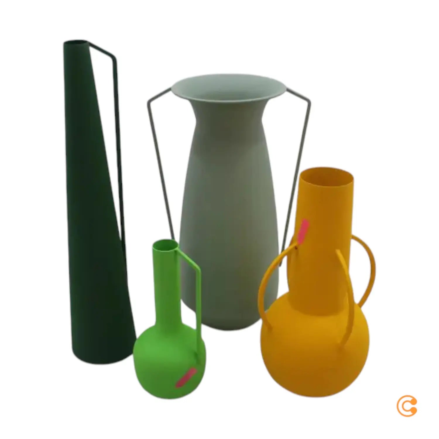 B-Ware Pols Potten Vase Blumenvase Gefäß Roman Vase Mattgrün 4er Set Siehe Text/Foto - 8718142059856