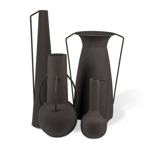 B-Ware Pols Potten 4er Set Roman Vase Dekovase Blumenvase Tischvase Schwarz/Matt - 8718142059870