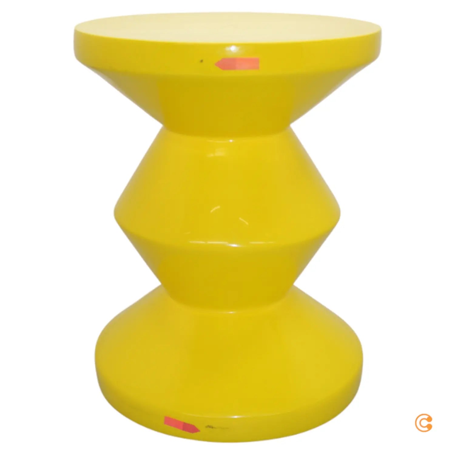Pols Potten Zig Zag Hocker Sitzhocker Tisch Beistelltisch Gelb Siehe Text/Foto B-Ware - 8718142009783