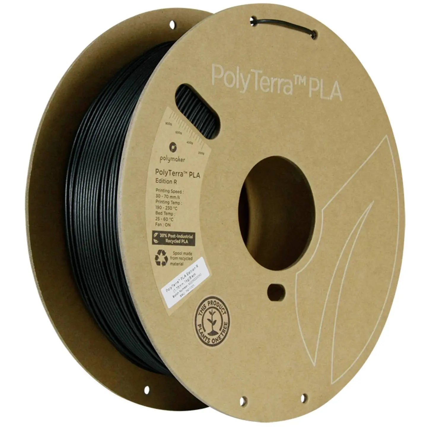 B-Ware Polymaker Filament Druckmaterial Pla 3 D Drucker Schwarz Poly Terra Edition R - 6938936713043
