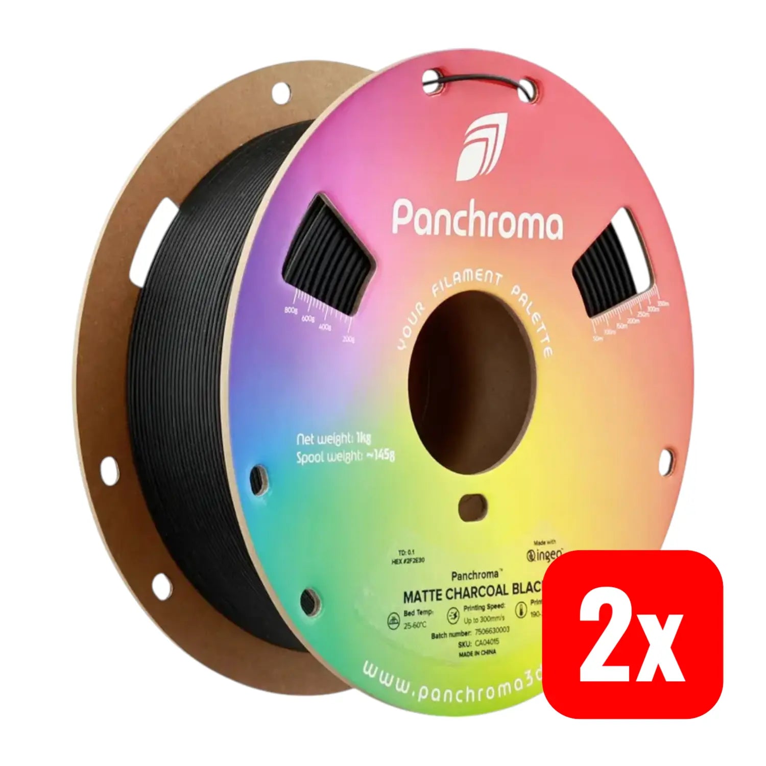 B-Ware Polymaker 3 D Druckfilament Pla Matt Schwarz Charcoal 1.75mm 1000g 2 Stück - 6938936714927