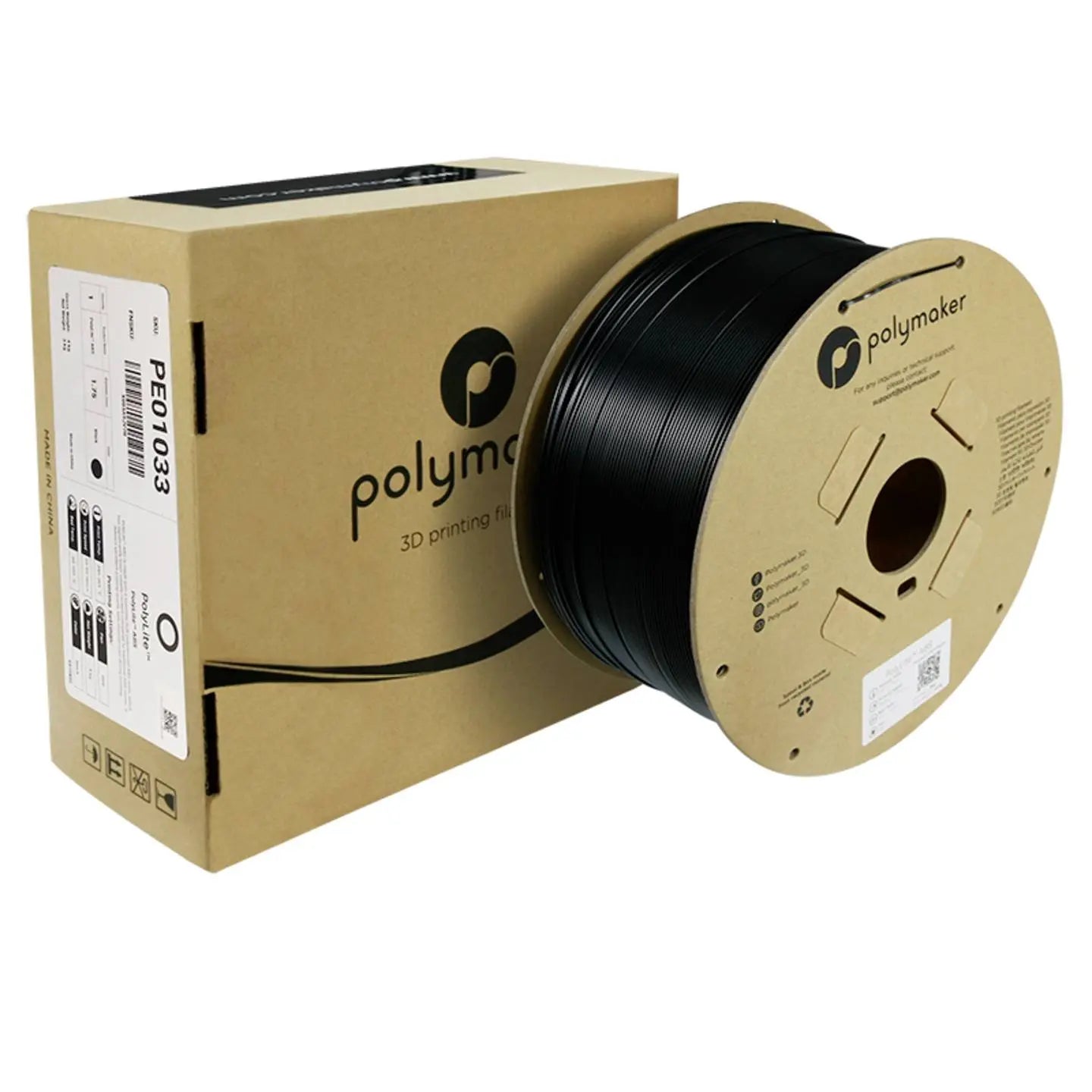 B-Ware Polymaker Filament Druckmaterial Poly Lite Abs Druckkunststoff Schwarz 1,75mm 3kg - 6938936707257