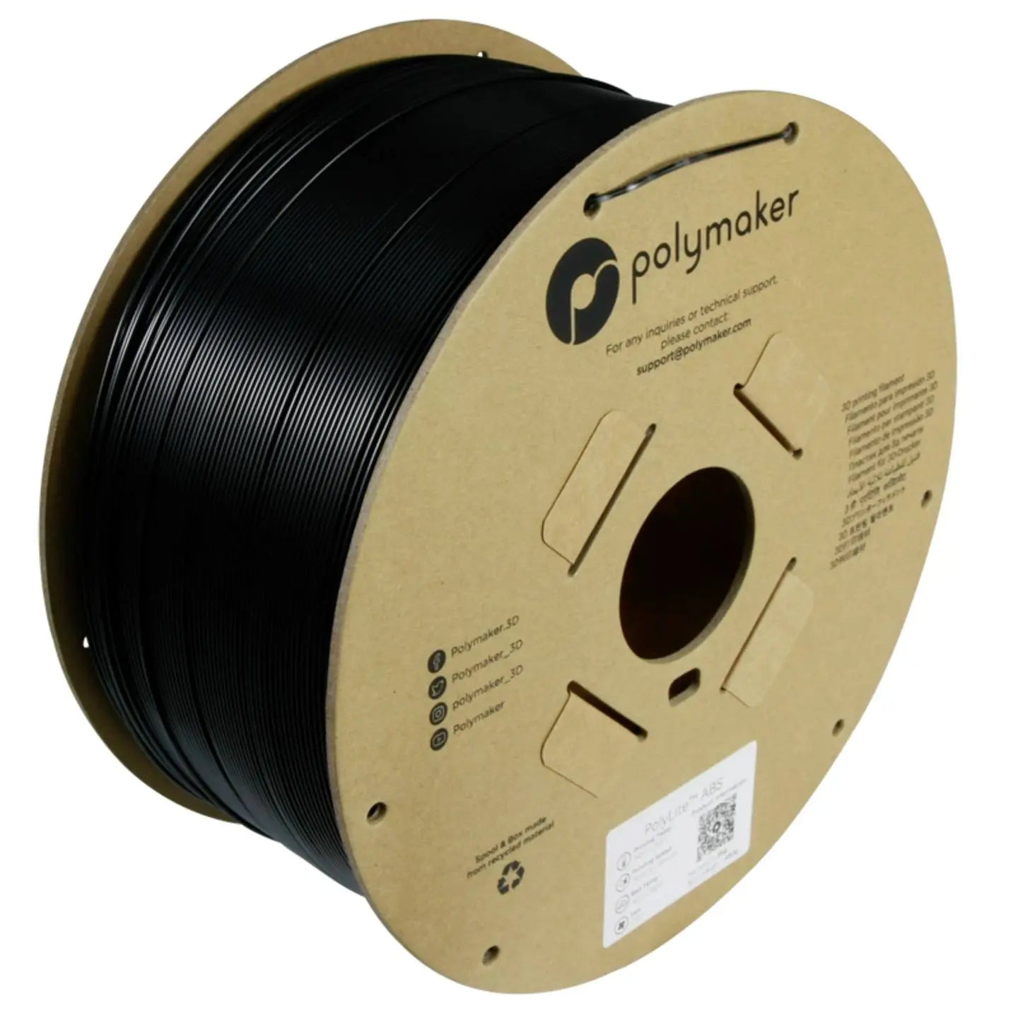 B-Ware Polymaker Filament Druckmaterial Poly Lite Abs Druckkunststoff Schwarz 1,75mm 3kg - 6938936707257