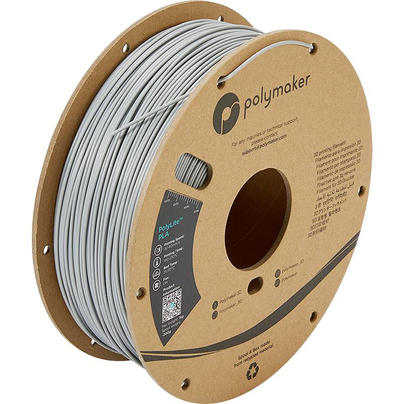 Polymaker Pa02003 Poly Lite Filament Pla 1.75 Mm 1000 G 3 D Druckermaterial Grau B-Ware