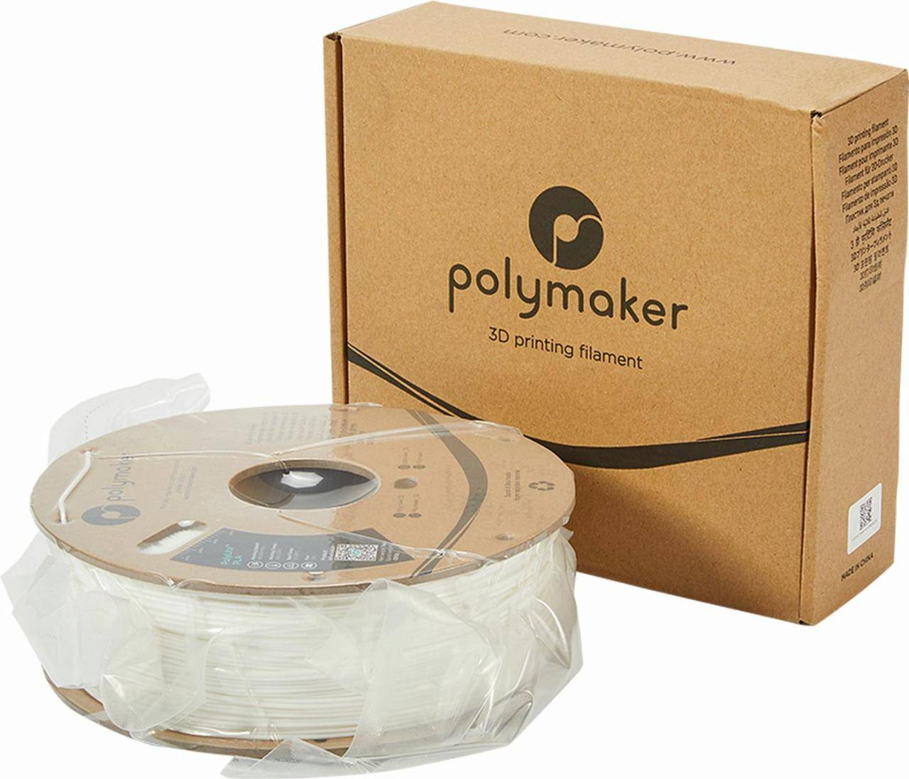 B-Ware Polymaker Pa02036 Pla Hohe Steifigkeit 1.75 Mm 3000 G Weiß Poly Lite Filament