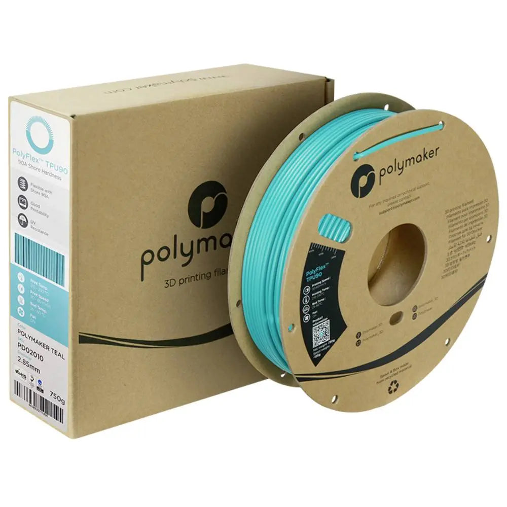 B-Ware Polymaker Filament Druckmaterial Tpu Flexibel Poly Flex Blau Grün 2.85 Mm 750 G - 6938936711896