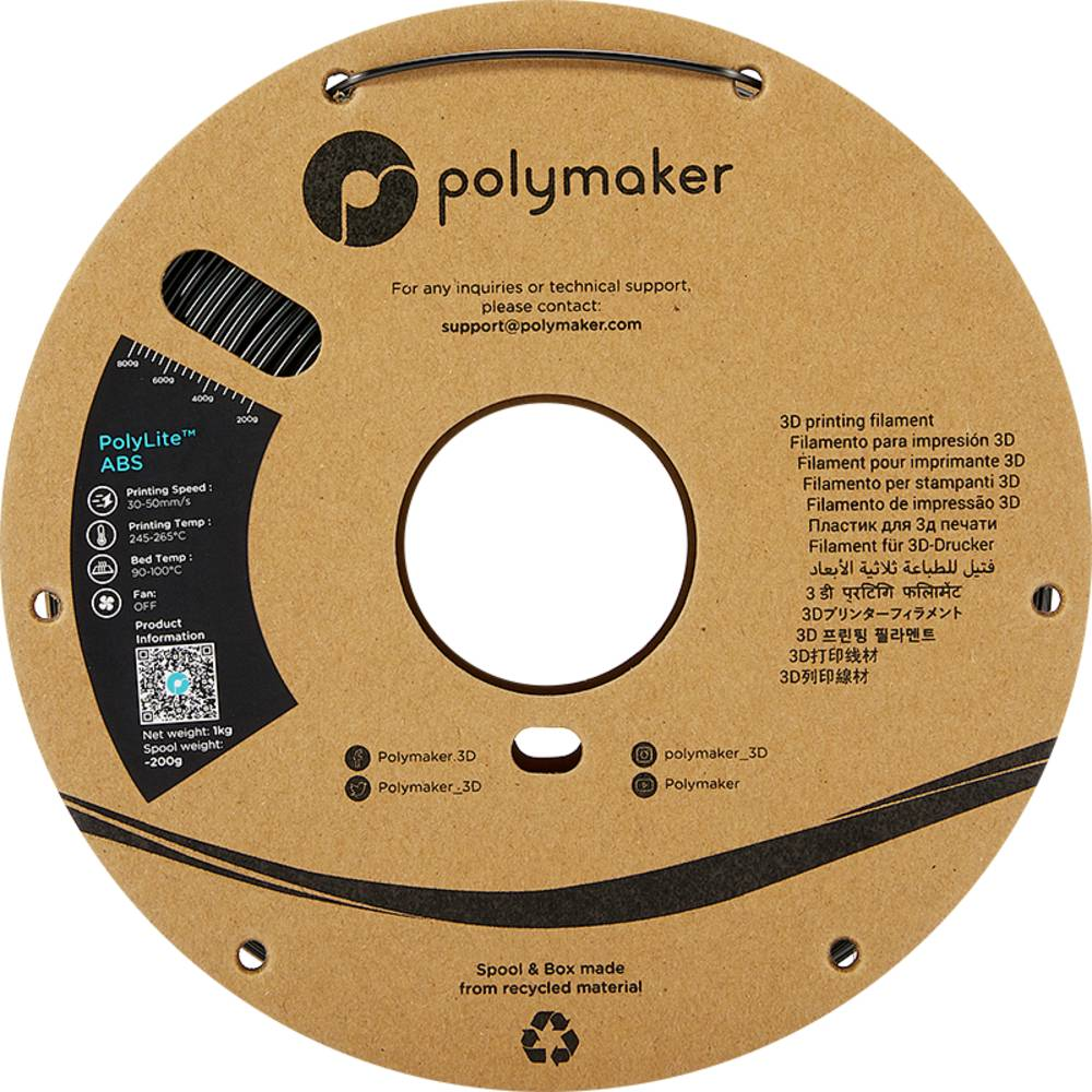 B-Ware Polymaker Pe01001 Poly Lite Abs Filament Druckerfilament 3 Stück - 6938936710158