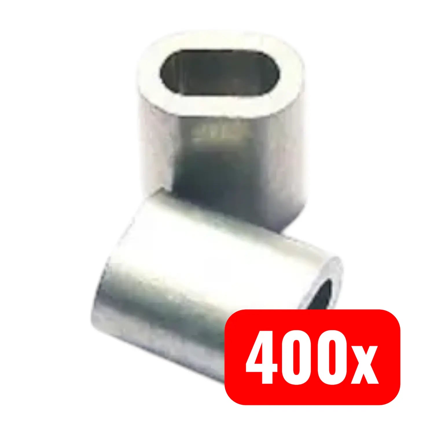 B-Ware Pösamo Pressklemme Seilklemme Alu Drahtseil 2 Mm Din En 13411 Blank 400 Stück - 4011645054705