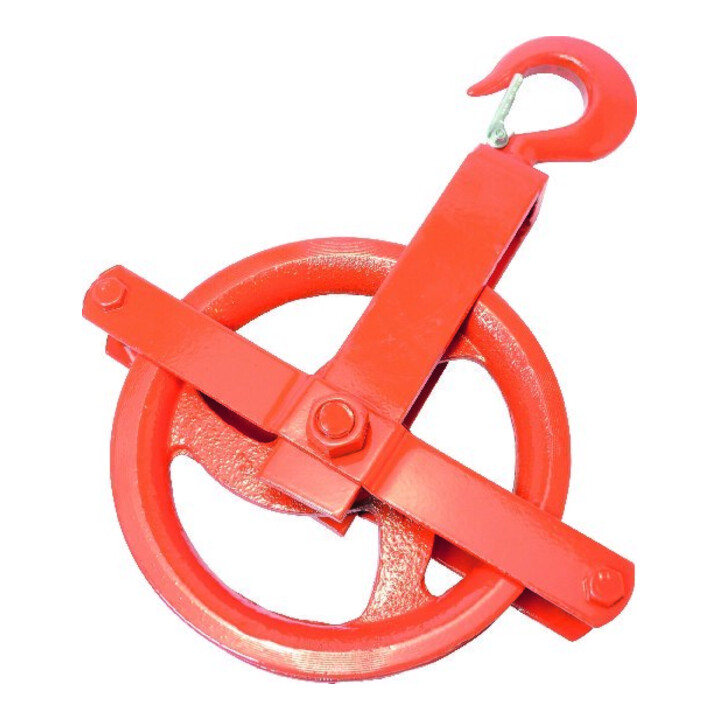 Pösamo Klobenrad Seilrolle Seilrad Rot Stahl Seil ø Bis 25mm Steinkloben B-Ware - 4011645058857