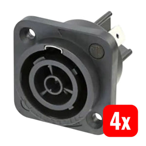 B-Ware Neutrik Netzsteckverbinder Buchse Stecker Power Con True1 Top Einbau 3 Pe 4 Stück