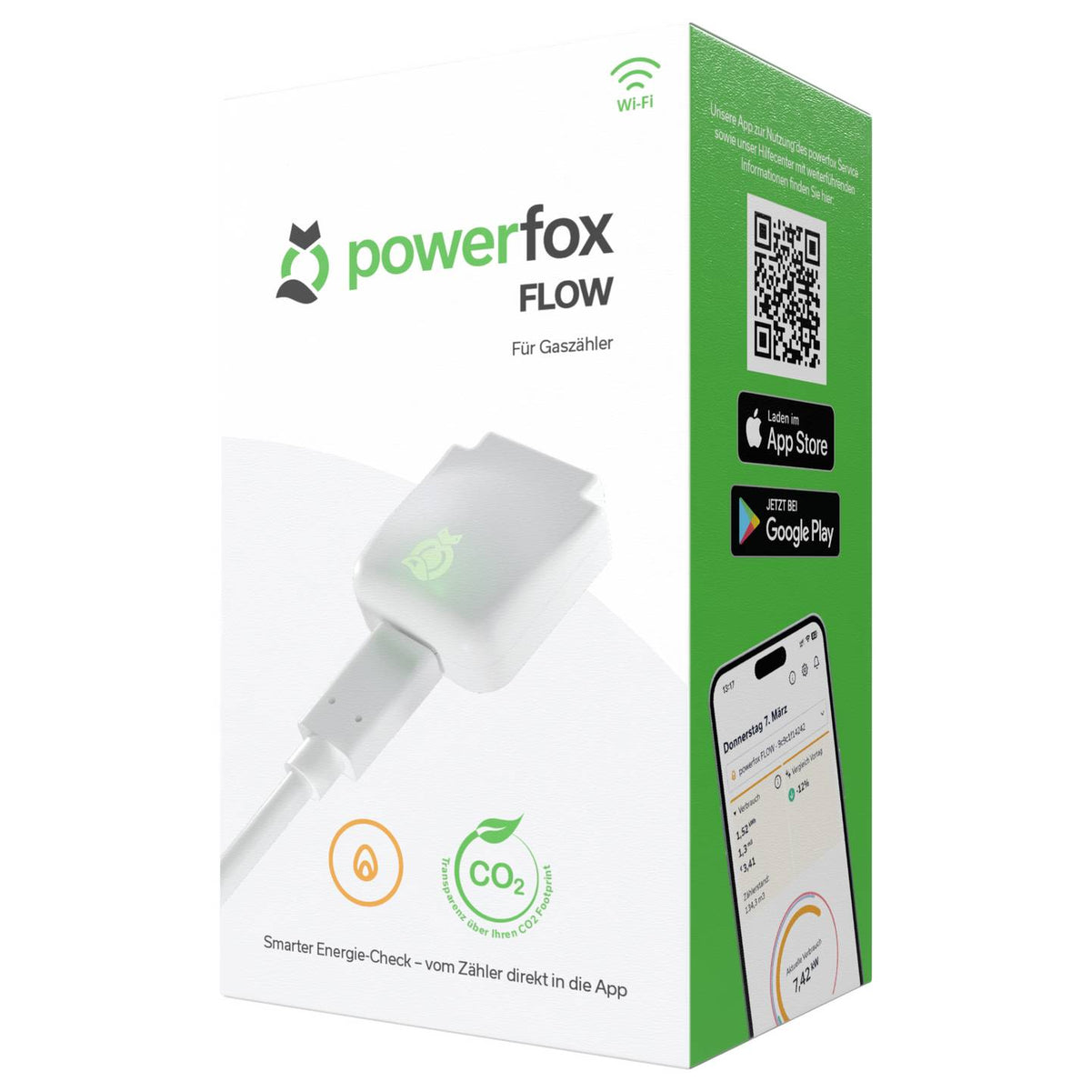 Powerfox Energiekostenmessgerät Zähler FLOW Volumen Alarmfunktion Datenlogger451 - 0726529120400