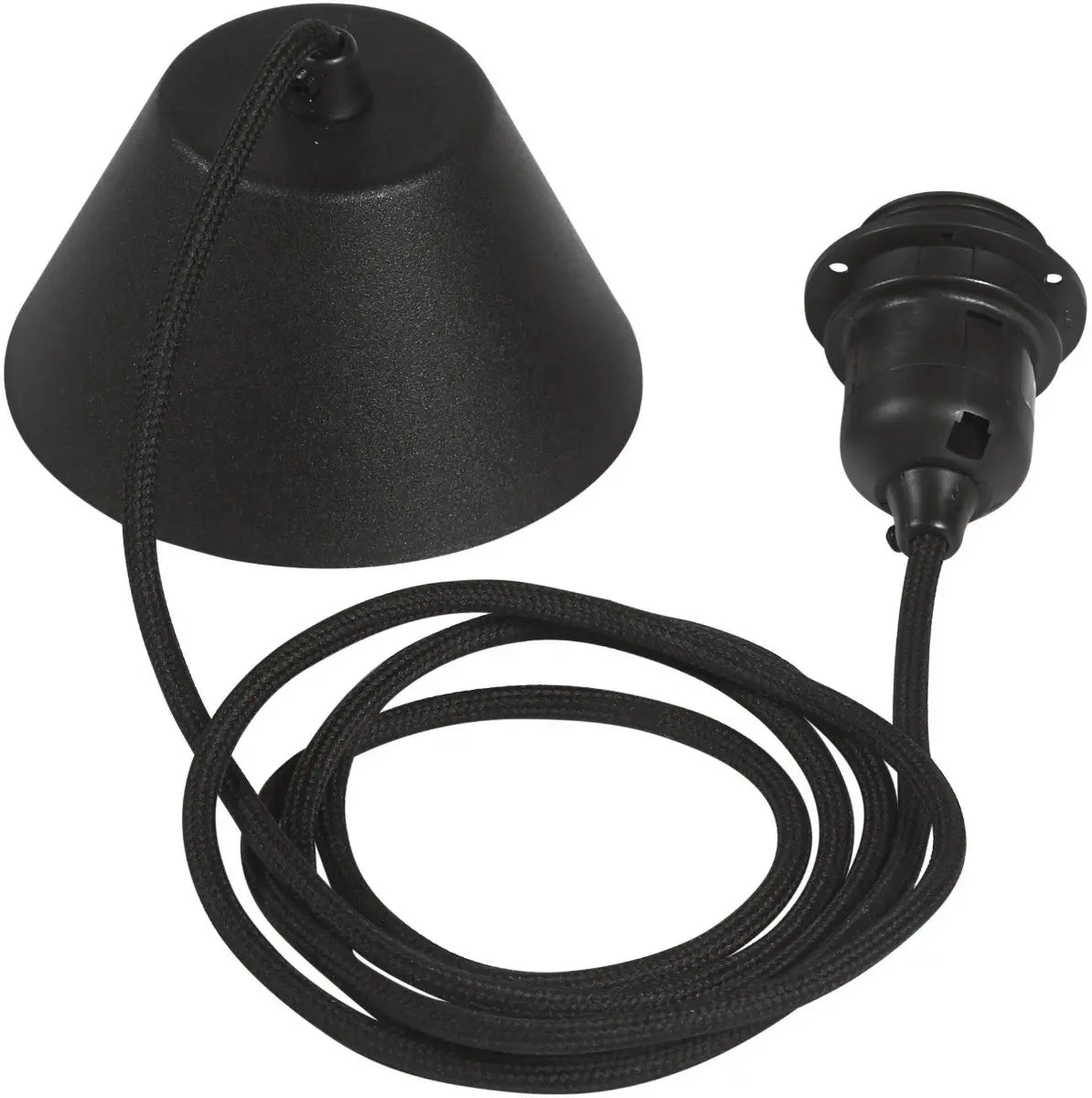 B-Ware Pr Home Deckenaufhängung Lampenfassung E27 Led Baldachin Kabel Schwarz 2,1m - 7330976072903