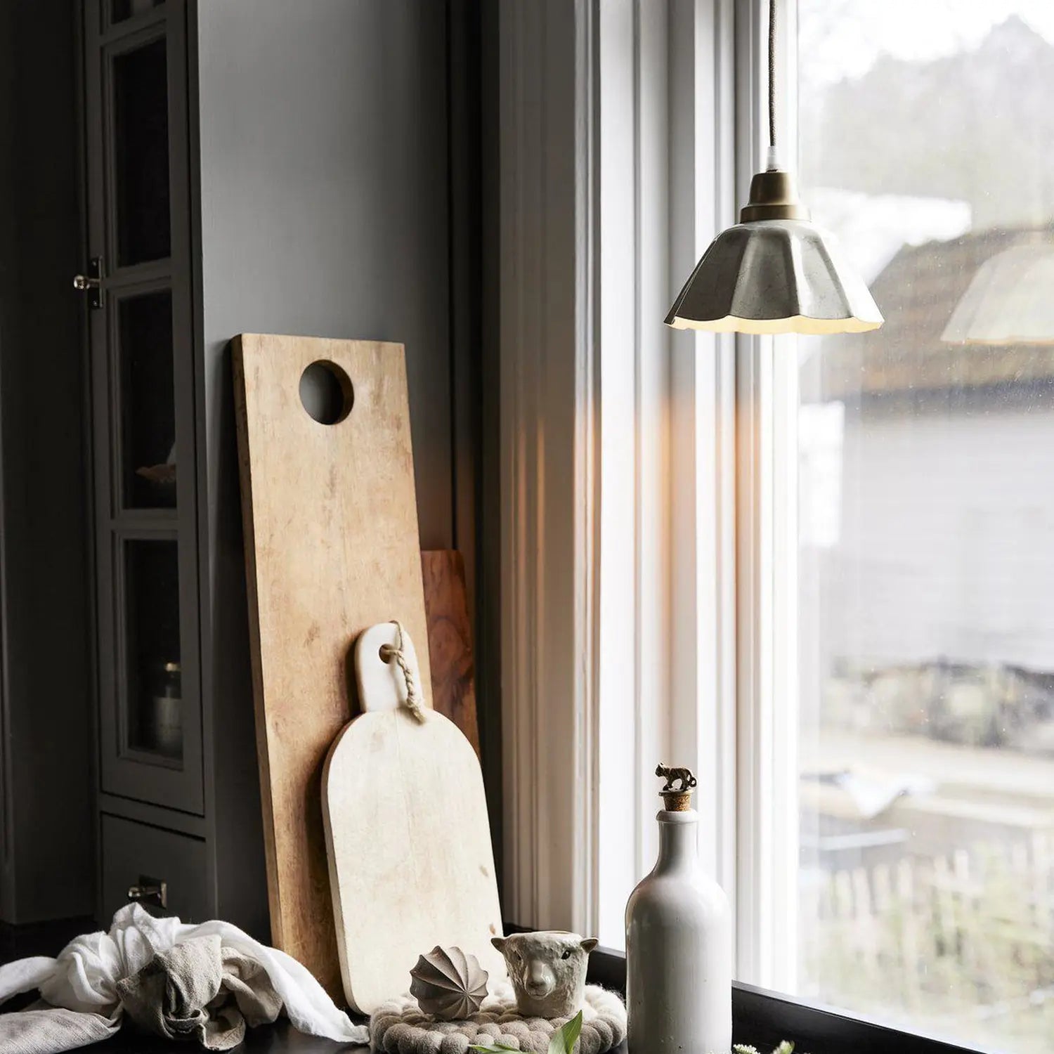 B-Ware Pr Home Hängeleuchte Pendelleuchte Ester Offwhite Stecker Eisen Emaille - 7330976140527