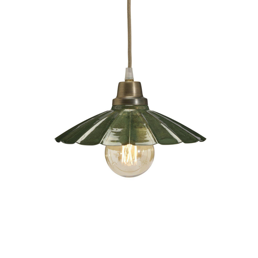 Pr Home Hängeleuchte Pendelleuchte Lampe Grün Eisen Stecker ø 24 Cm E27 Kabel B-Ware - 7330976140572