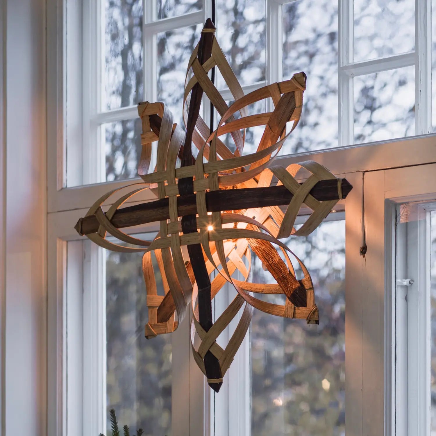 B-Ware Pr Home Hängelampe Pendelleuchte Rattanlampe ø82cm Naturmaterial Siehe Text - 7330976115778