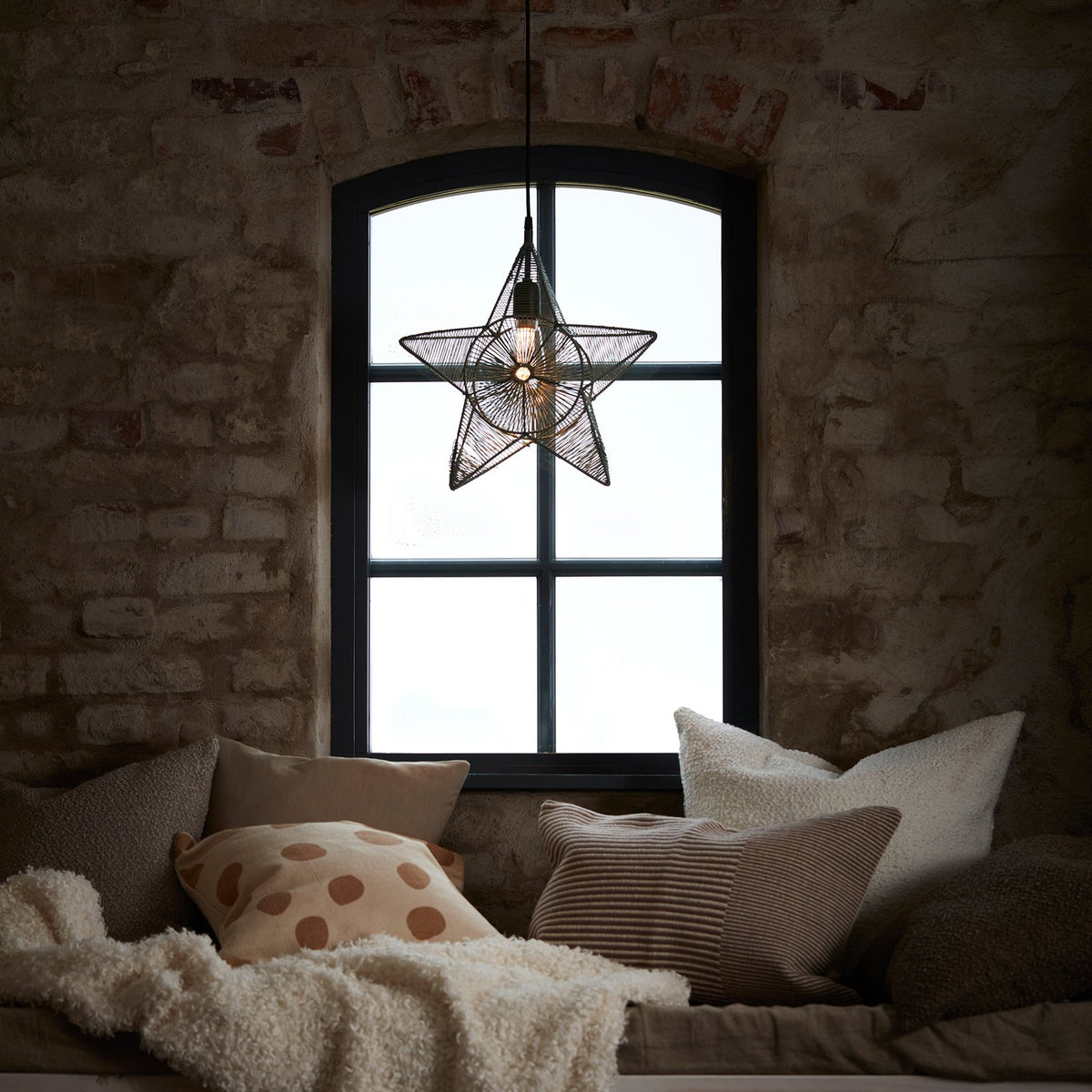 PR Home Dekostern Stern Metall Regina Garn beige Dekoartikel - 7330976127436