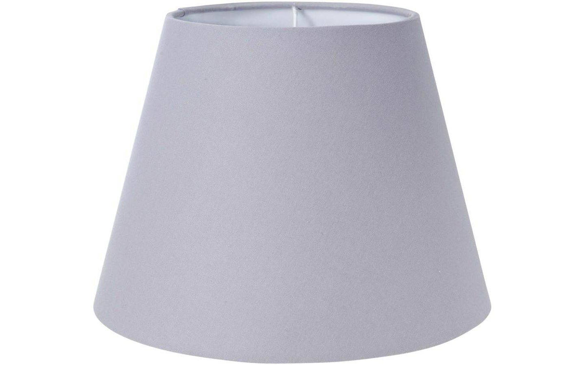 PR Home Schirm Lampenschirm Meja Baumwolle grau E27 Ringhalterung Ø25cm x 18,5cm - 7330976128884