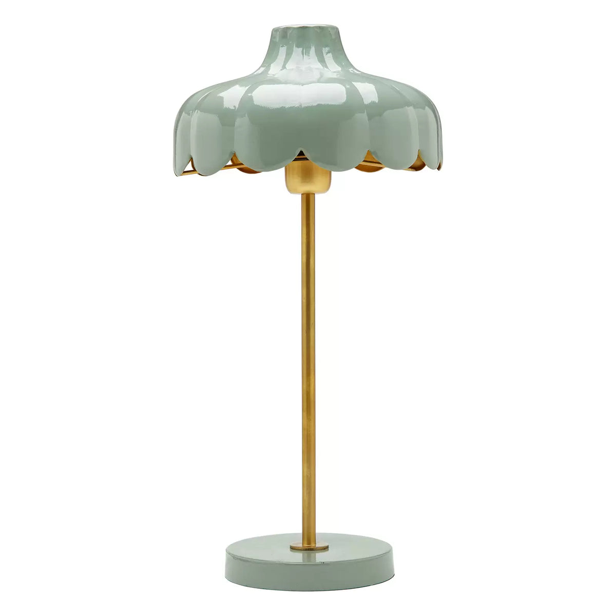 PR Home Wells Tischleuchte aus Metall grün/gold Tischlampe Lampe Leuchte Licht - 7330976080151