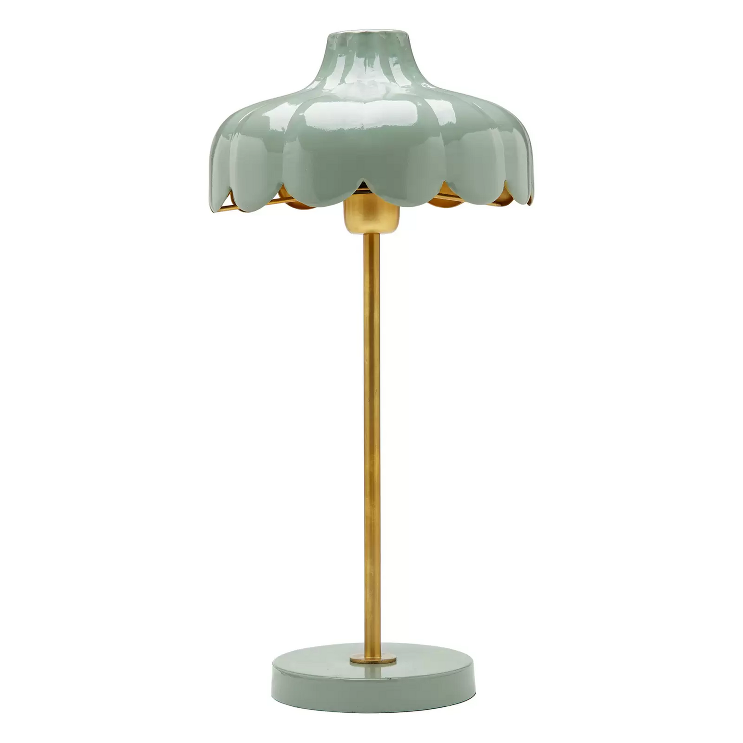 B-Ware Pr Home Wells Tischleuchte Aus Metall Grün/Gold Tischlampe Lampe Leuchte Licht - 7330976080151