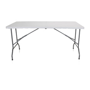 B-Ware hjh OFFICE Campingtisch klappbar 152x70cm Klapptisch für 6 Personen weiß Tisch