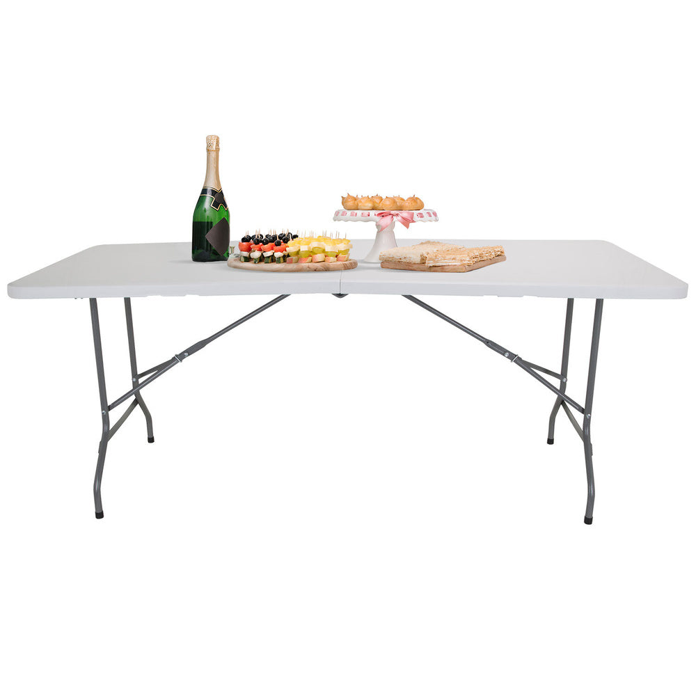 hjh OFFICE Campingtisch klappbar 152x70cm Klapptisch für 6 Personen weiß Tisch - 4064323013310