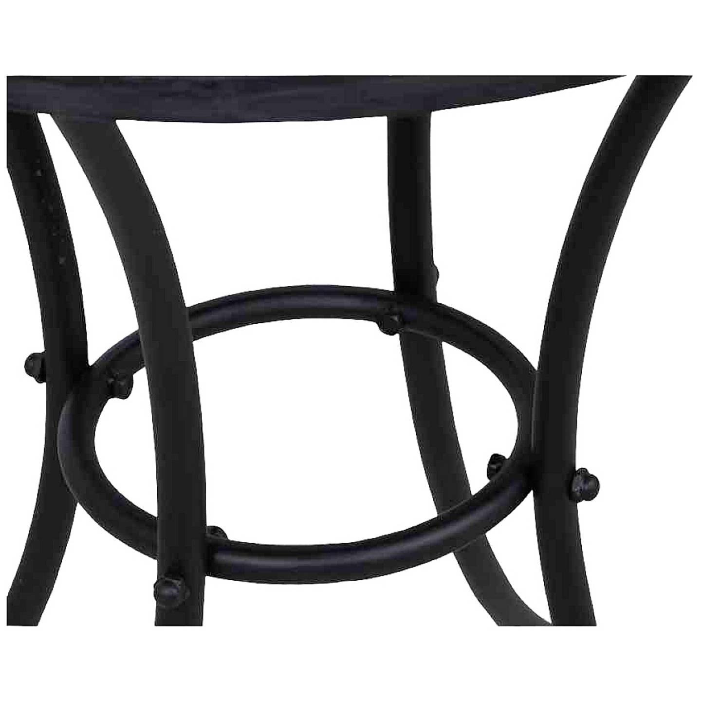 B-Ware Siena Prato Bistrotisch Tisch Esstisch Rund Keramik Mosaikoptik Schwarz 60x71 Cm - 4019111519567