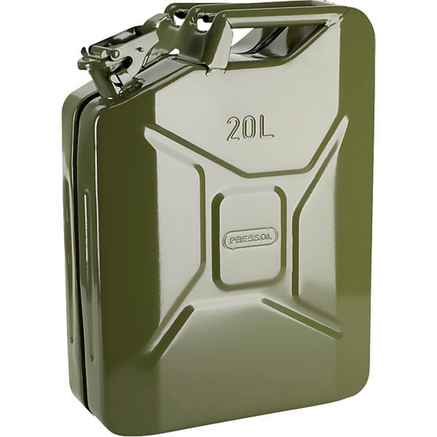 Pressol Kraftstoffkanister Benzinkanister 20 L Stahlblech olivgrün UN 5 STÜCK - 4103810210600