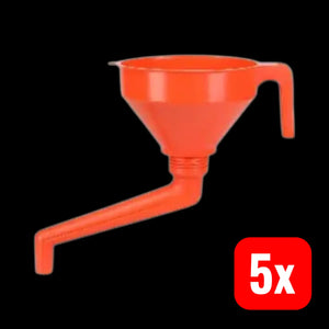 B-Ware Pressol Trichter Einfüllhilfe Hdpe Orange 160 Mm 1,2 L Messingsieb 5 Stück