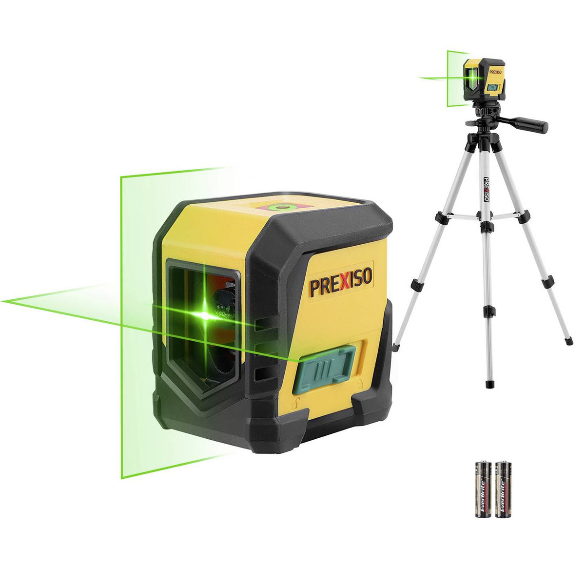 Prexiso Kreuzlinienlaser Linienlaser PLC10UGT Laser Messgerät Stativ Batterien - 0840128502495