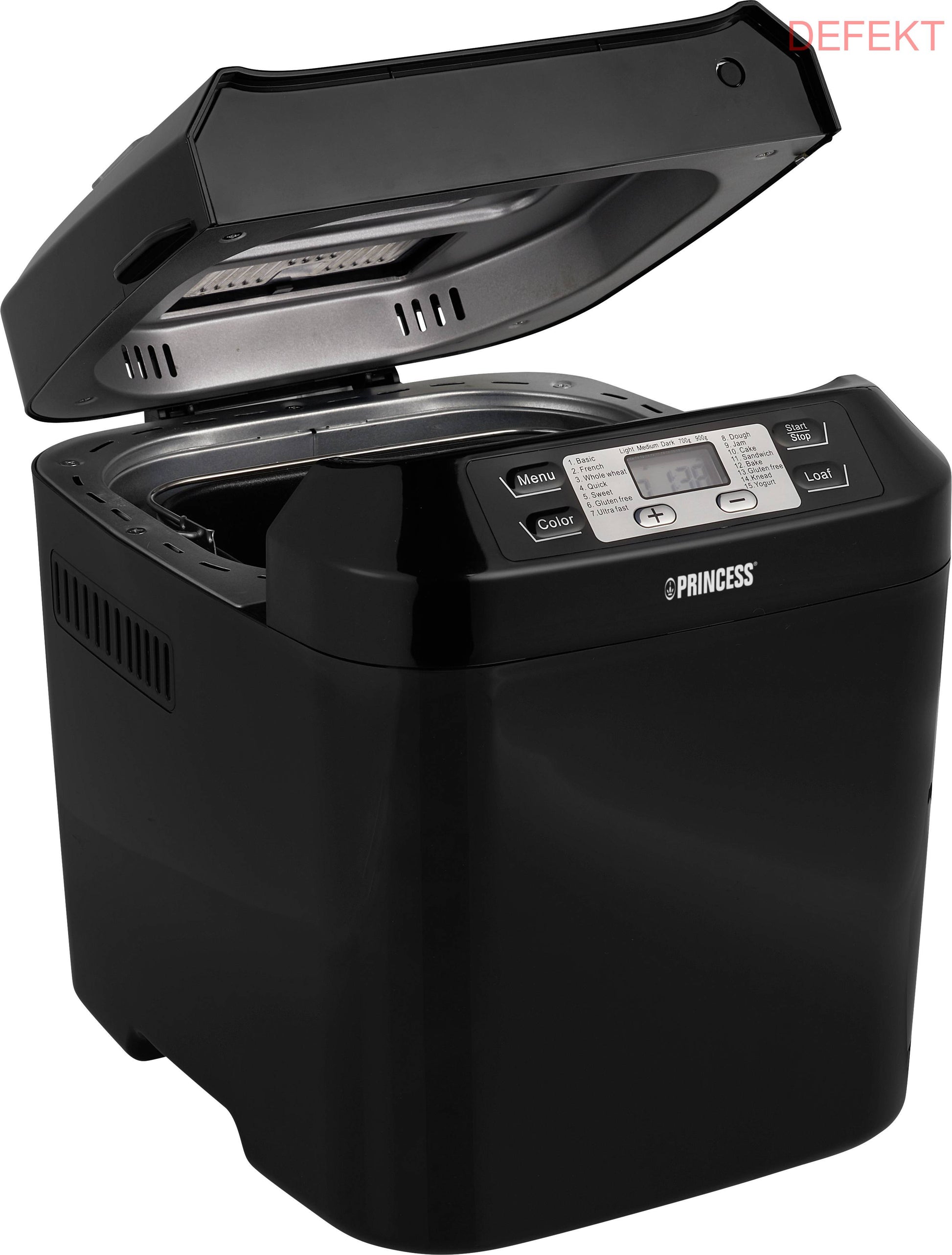 D-Ware Princess Brotbackautomat Brotmaschine Brotbäcker Antihaftbeschichtung Timer 550 W - 8713016104335