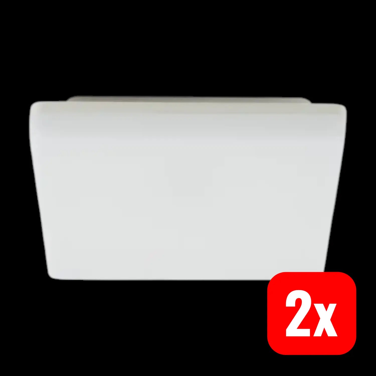 B-Ware Prios Deckenlampe Deckenleuchte Led Lampe Weiß Kunststoff Eckig 22 Cm 2 Stück - 4251911707243